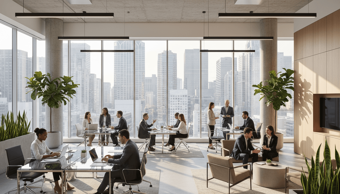 Bright modern legal office in Toronto with natural light
